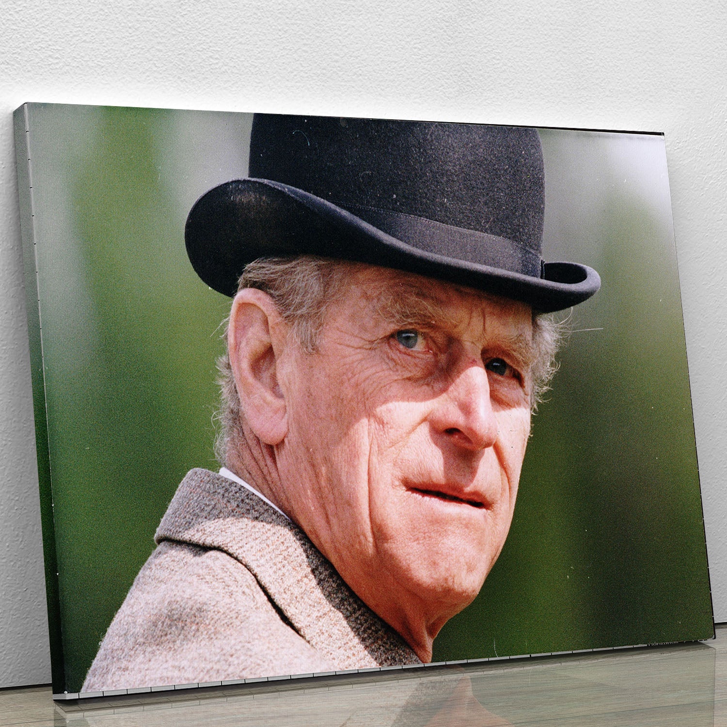 Prince Philip out riding in a black bowler hat Canvas Print or Poster - Canvas Art Rocks - 1