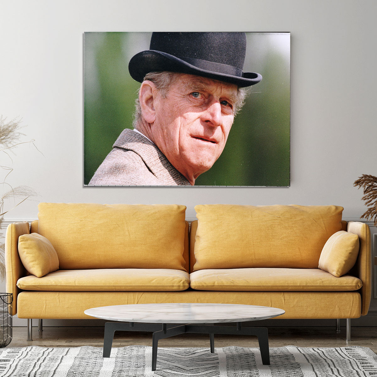 Prince Philip out riding in a black bowler hat Canvas Print or Poster - Canvas Art Rocks - 4