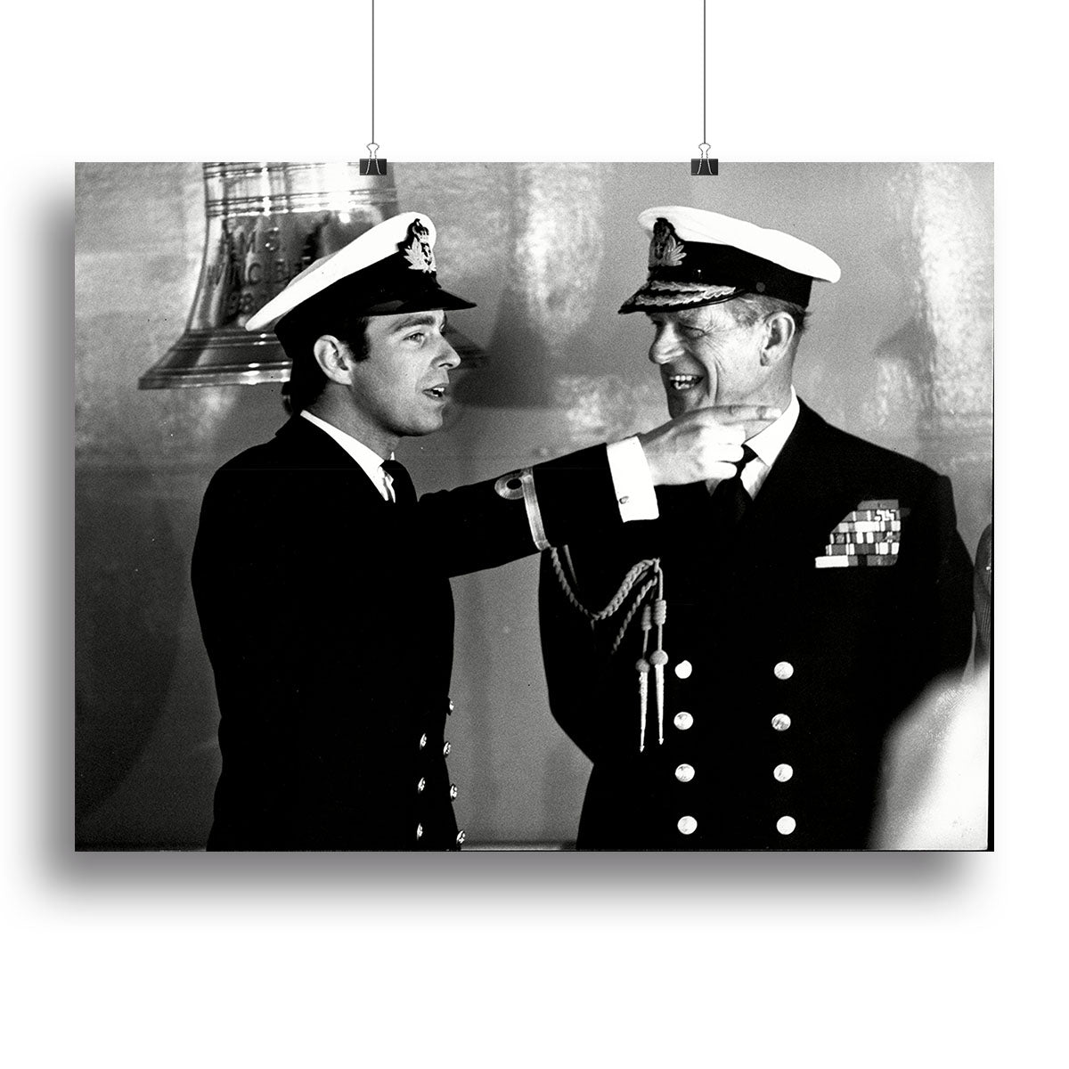 Prince Philip with Prince Edward at Falklands homecoming Canvas Print or Poster - Canvas Art Rocks - 2