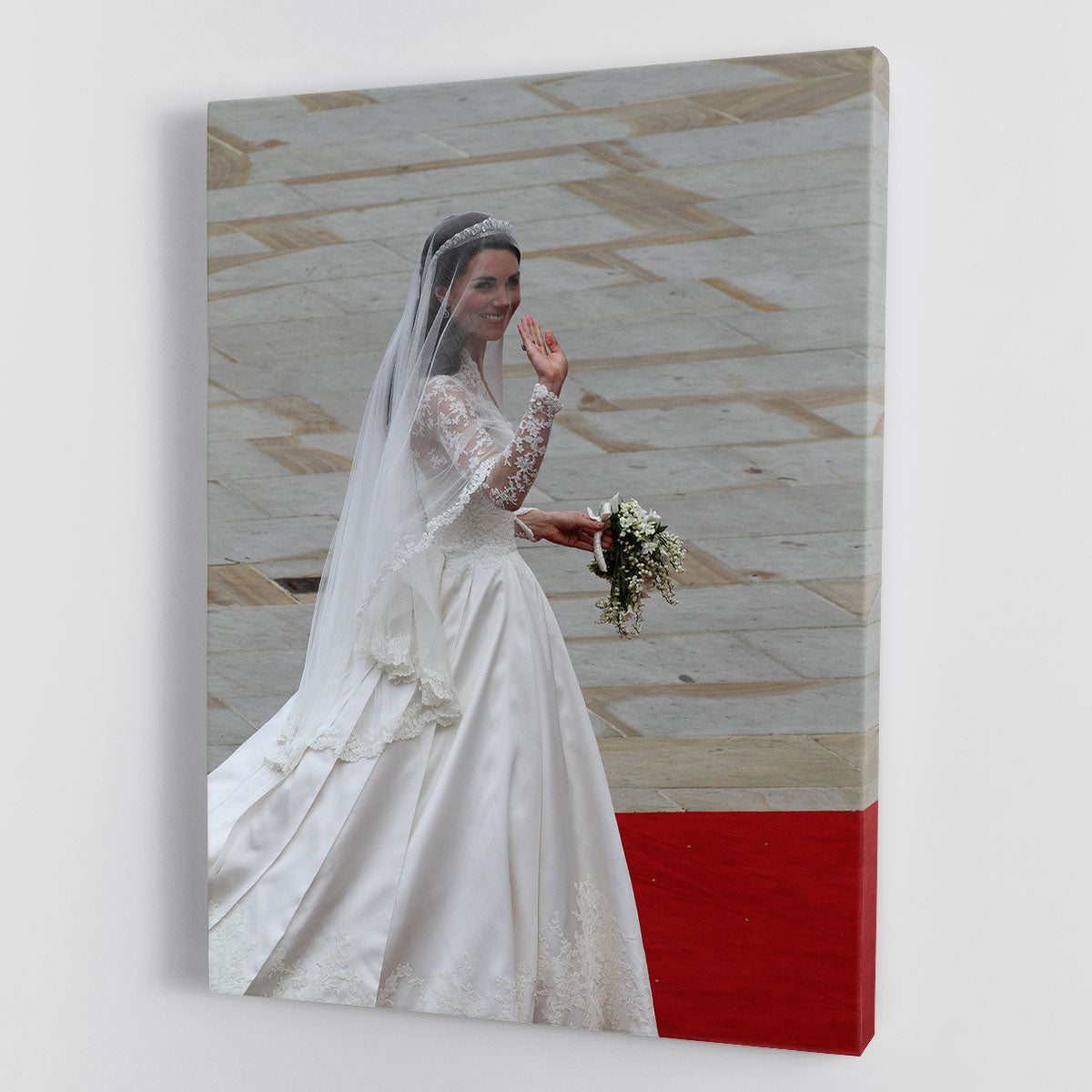 Prince William and Kate Kate the bride arrives at the Abbey Canvas Print or Poster - Canvas Art Rocks - 1