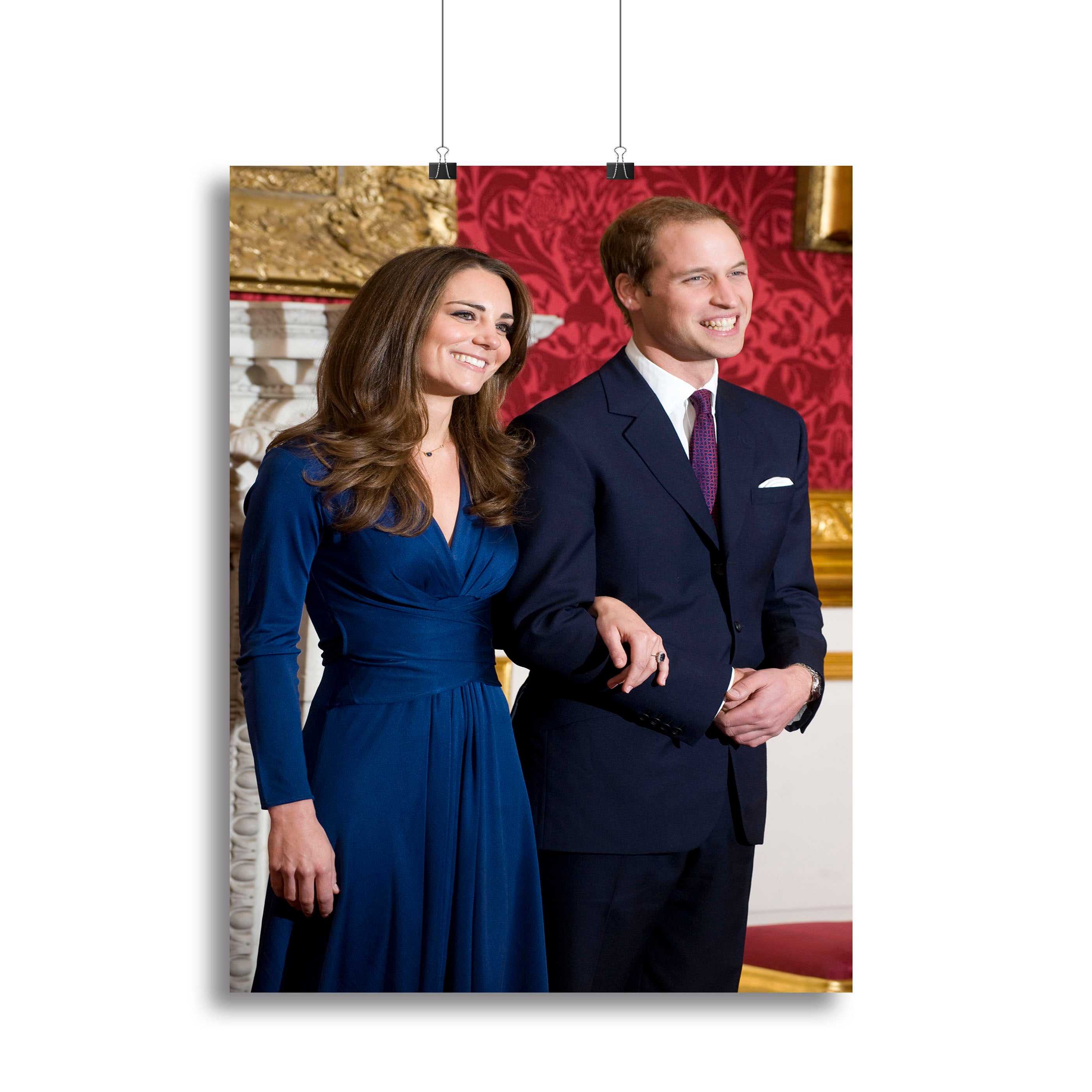 Prince William and Kate announcing their engagement Canvas Print or Poster - Canvas Art Rocks - 2
