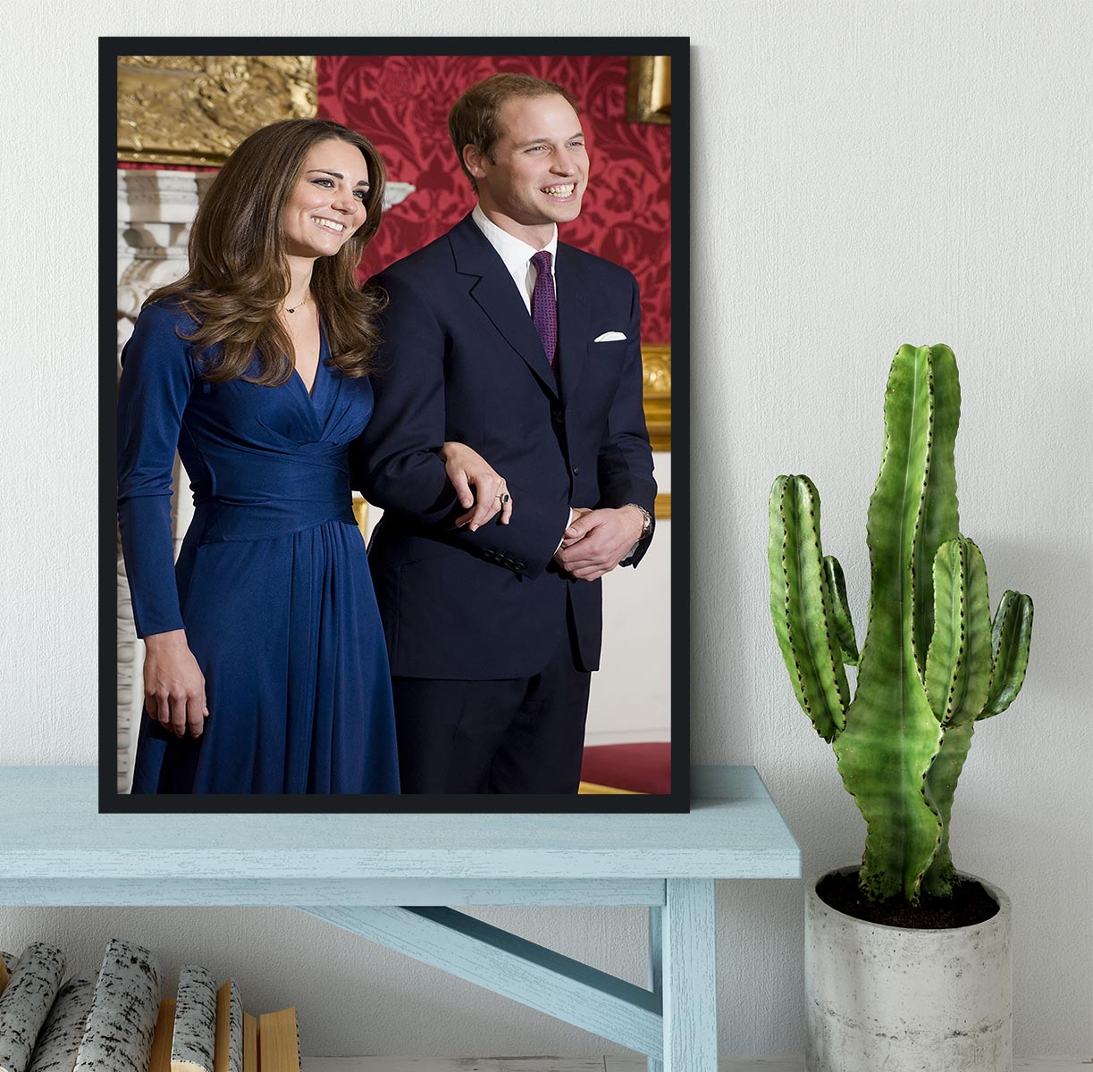 Prince William and Kate announcing their engagement Framed Print - Canvas Art Rocks - 2