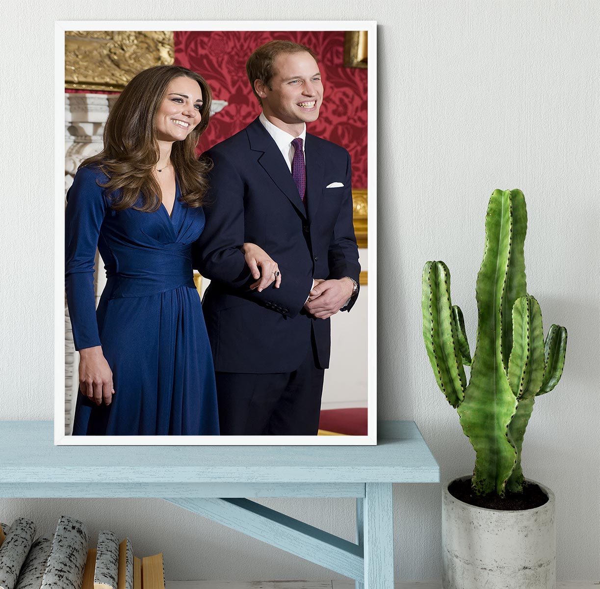 Prince William and Kate announcing their engagement Framed Print - Canvas Art Rocks -6