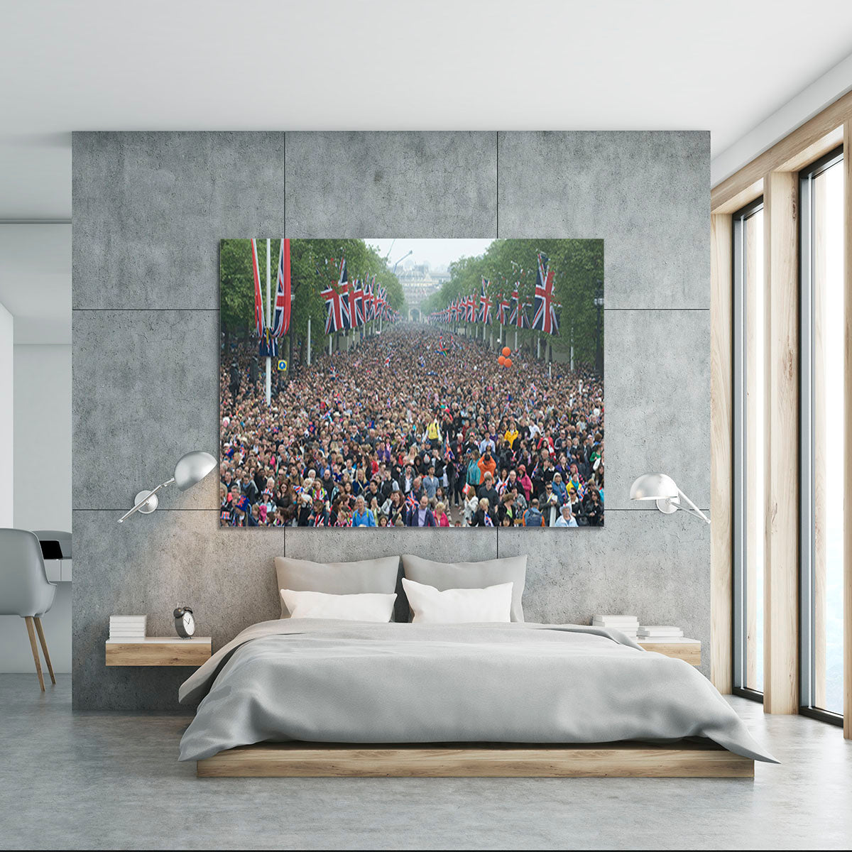 Prince William and Kate crowds for their wedding on The Mall Canvas Print or Poster - Canvas Art Rocks - 5