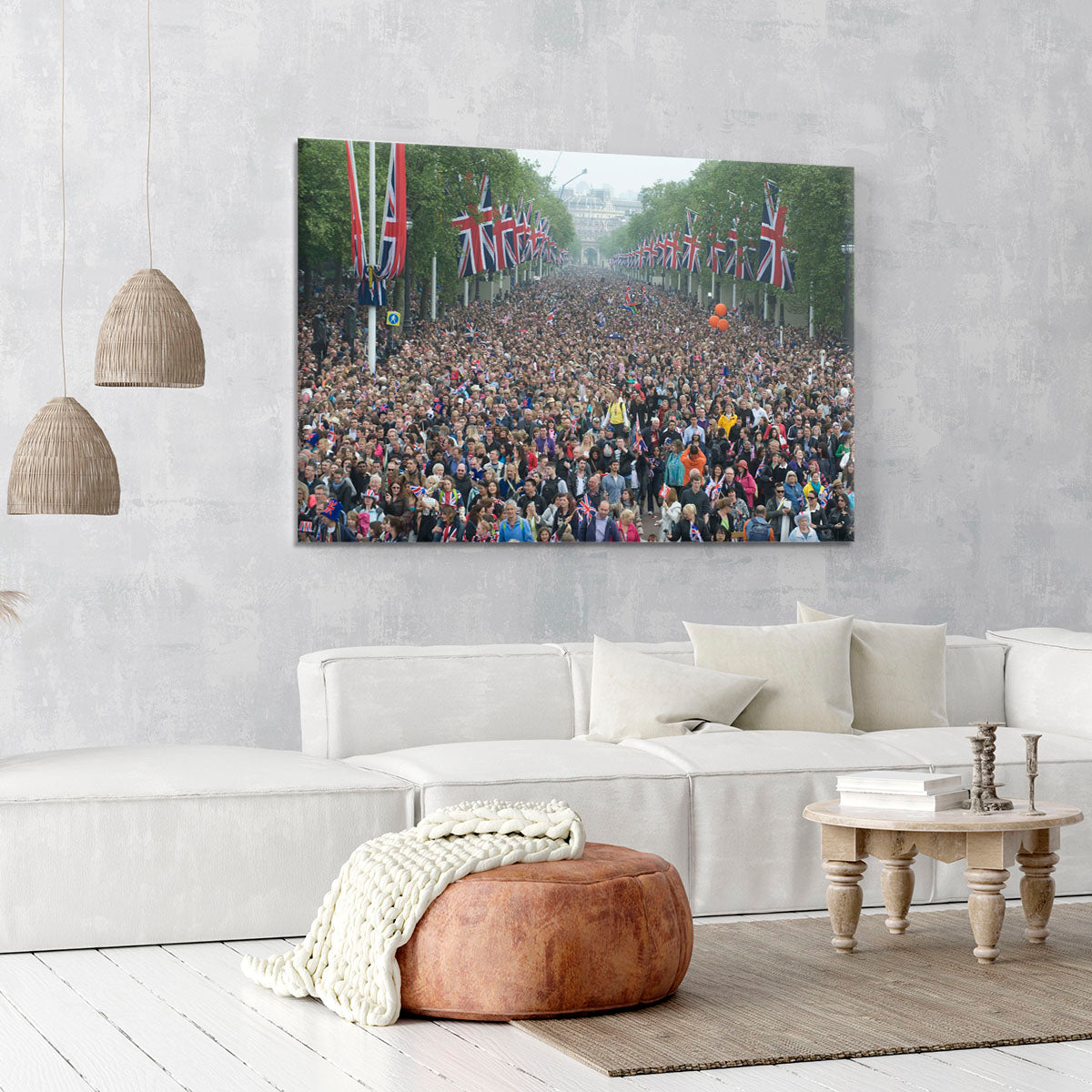 Prince William and Kate crowds for their wedding on The Mall Canvas Print or Poster - Canvas Art Rocks - 6