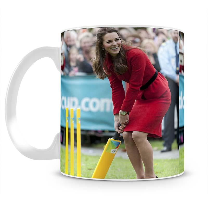 Prince William and Kate playing cricket in New Zealand Mug - Canvas Art Rocks - 2