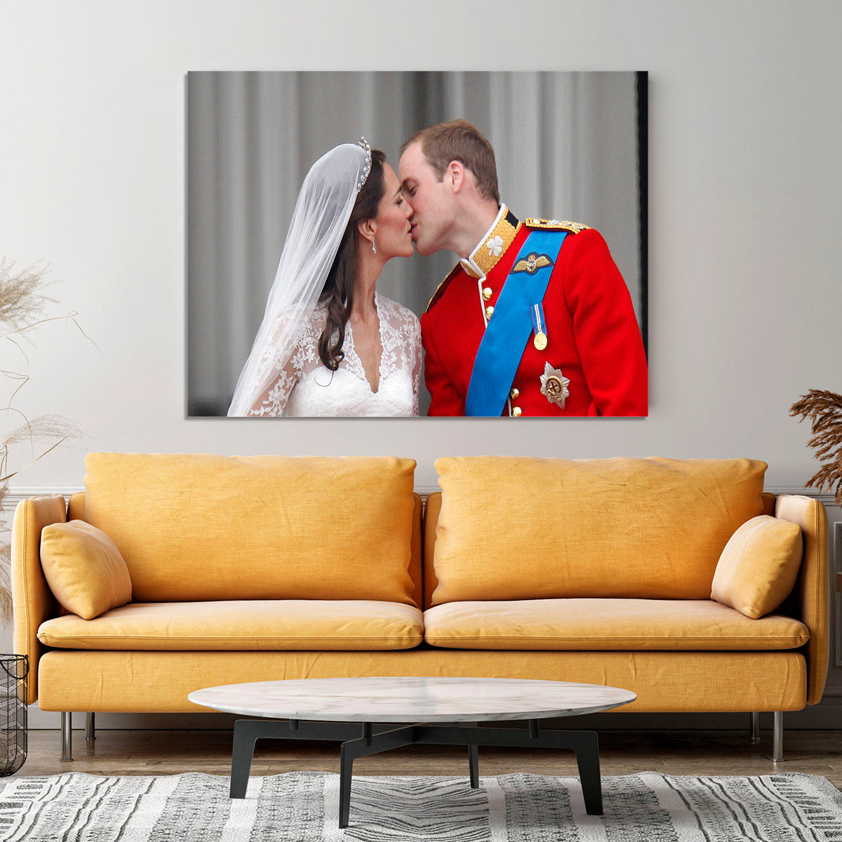 Prince William and Kate sharing a wedding kiss Canvas Print or Poster - Canvas Art Rocks - 4