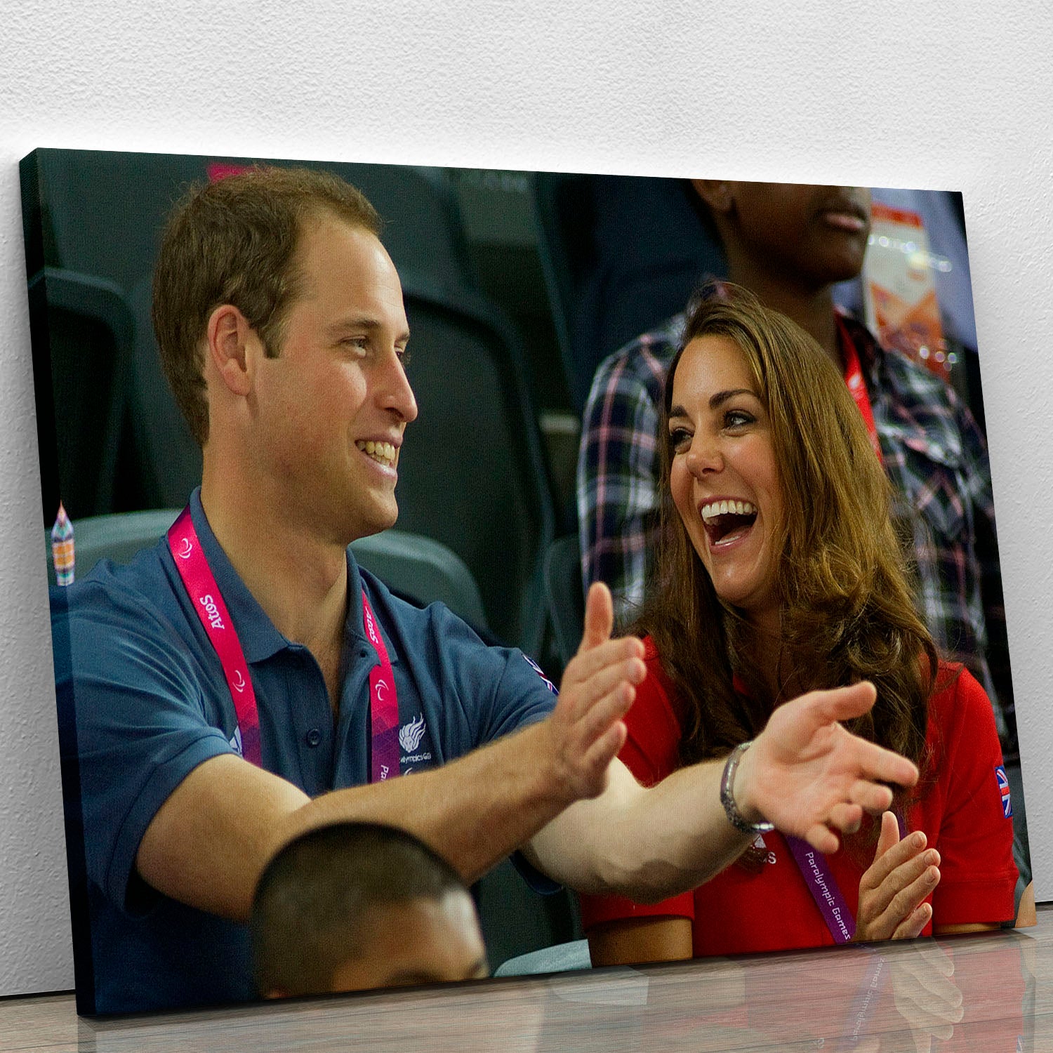 Prince William and Kate watching cycling at the 2012 Olympics Canvas Print or Poster - Canvas Art Rocks - 1
