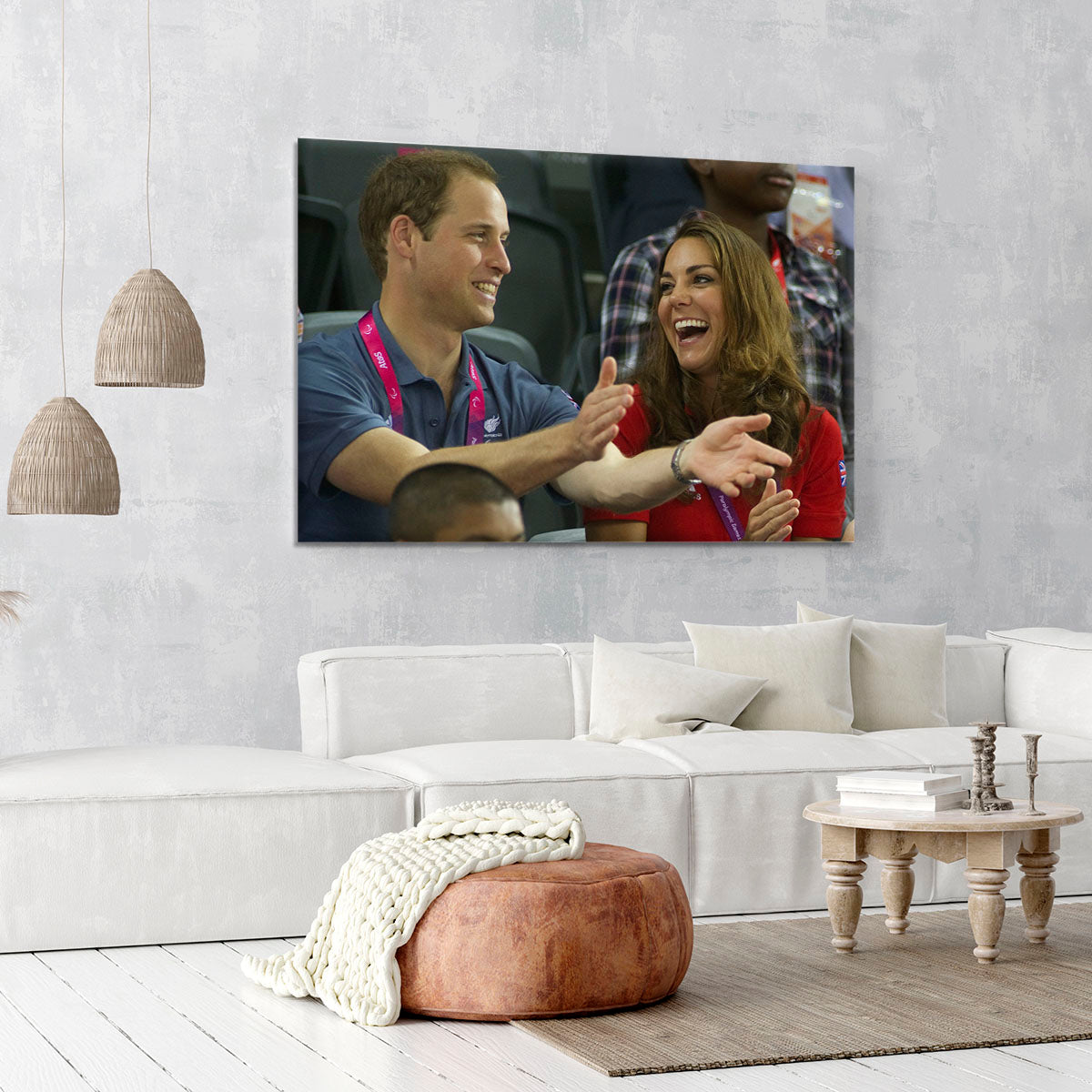 Prince William and Kate watching cycling at the 2012 Olympics Canvas Print or Poster - Canvas Art Rocks - 6