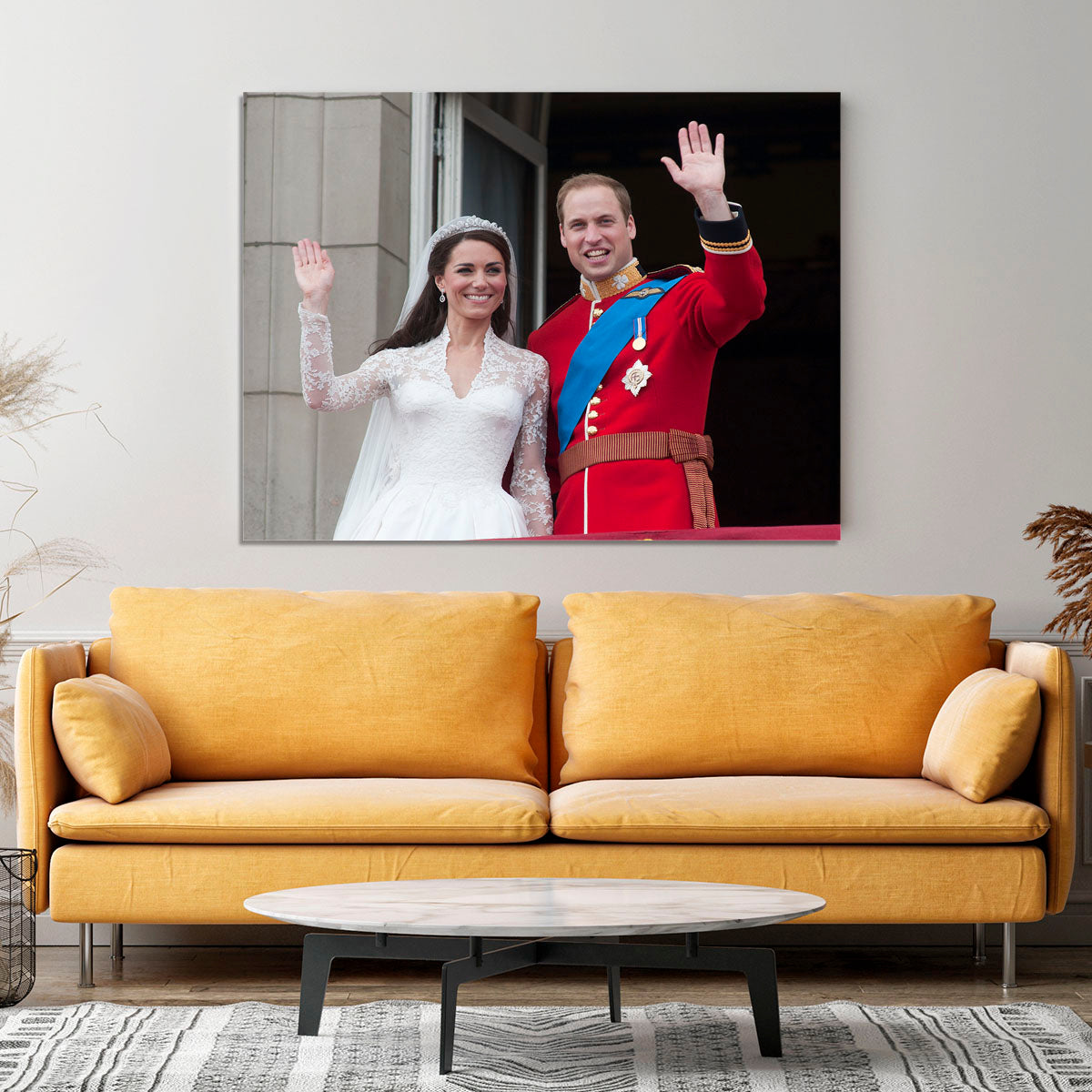 Prince William and Kate waving on their wedding day Canvas Print or Poster - Canvas Art Rocks - 4