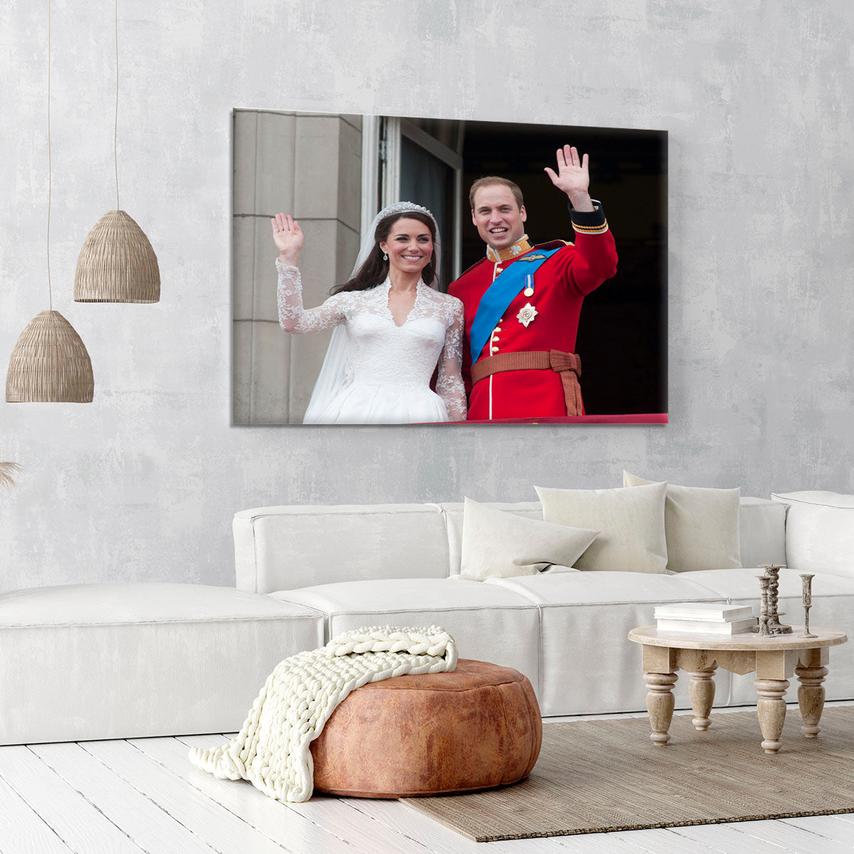 Prince William and Kate waving on their wedding day Canvas Print or Poster - Canvas Art Rocks - 6