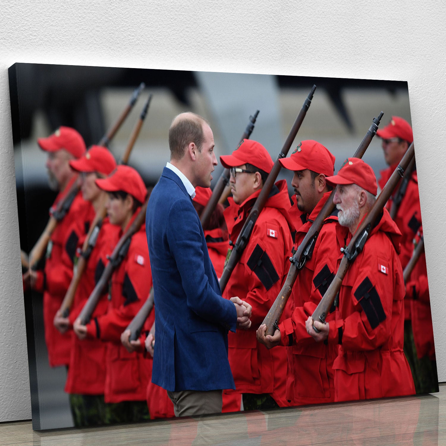 Prince William greeted by Canadian Rangers on Canadian tour Canvas Print or Poster - Canvas Art Rocks - 1
