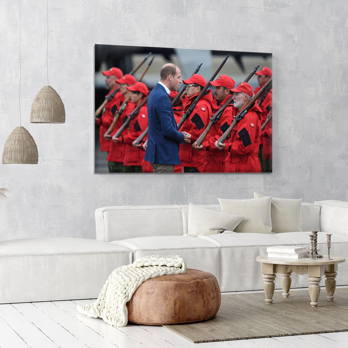 Prince William greeted by Canadian Rangers on Canadian tour Canvas Print or Poster - Canvas Art Rocks - 6