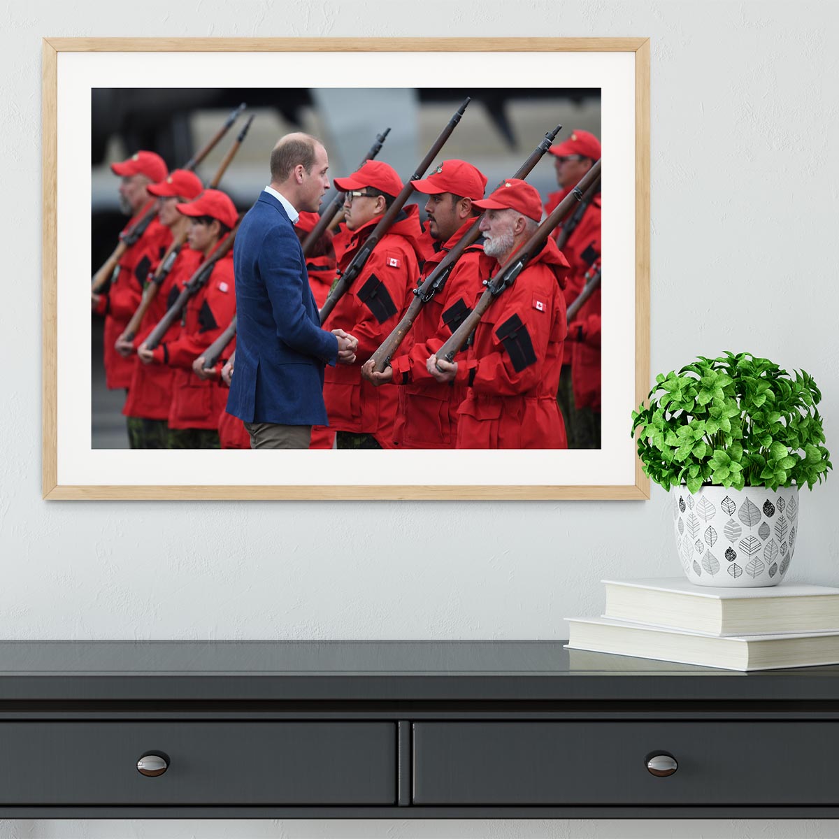 Prince William greeted by Canadian Rangers on Canadian tour Framed Print - Canvas Art Rocks - 3