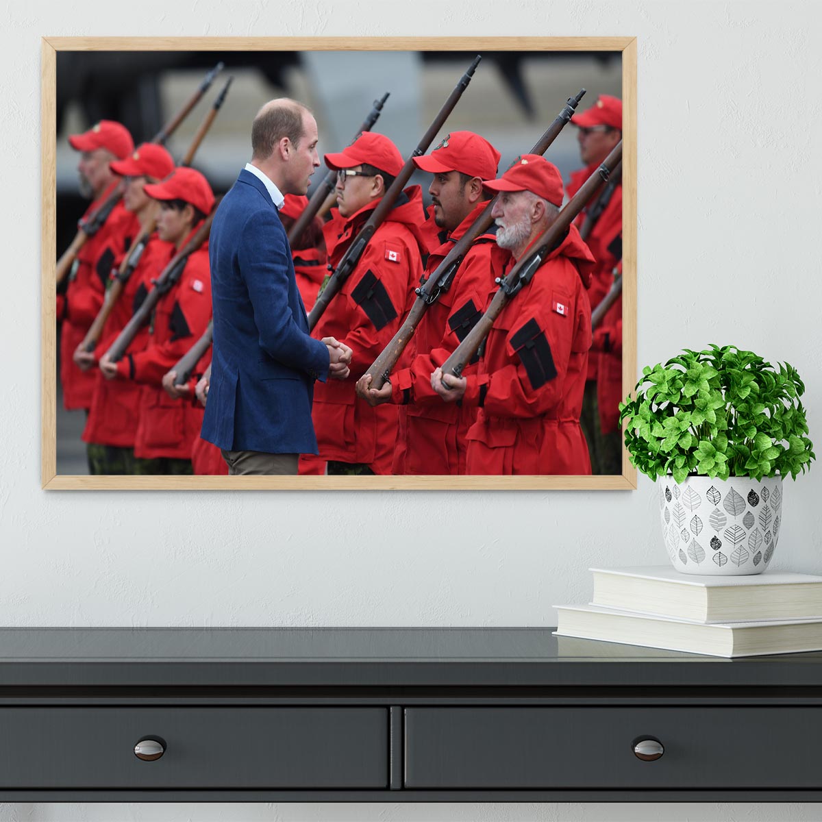 Prince William greeted by Canadian Rangers on Canadian tour Framed Print - Canvas Art Rocks - 4