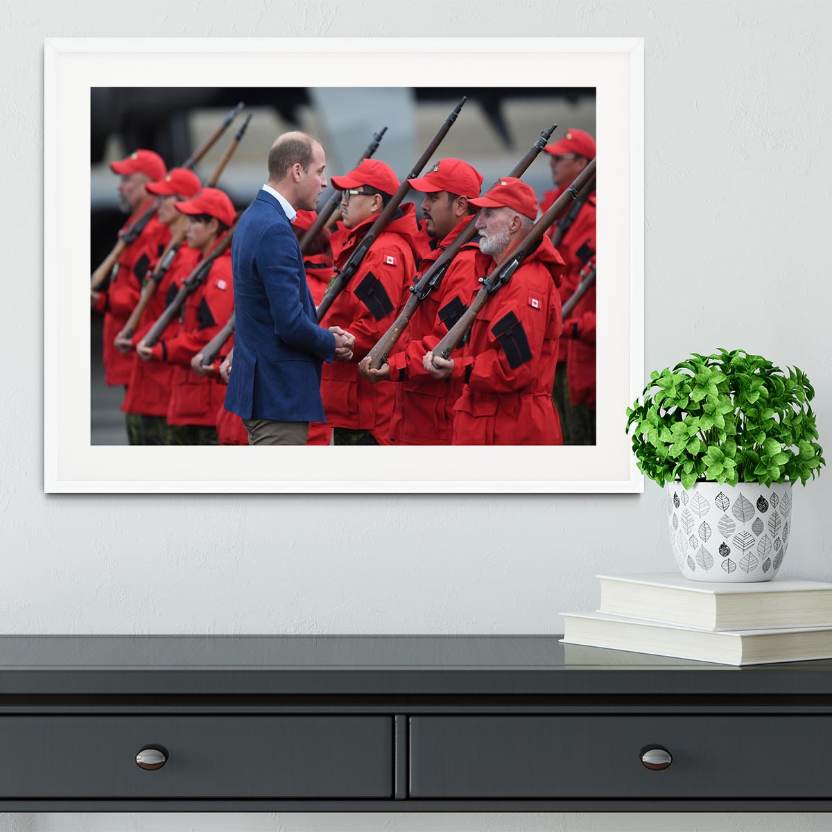 Prince William greeted by Canadian Rangers on Canadian tour Framed Print - Canvas Art Rocks - 5