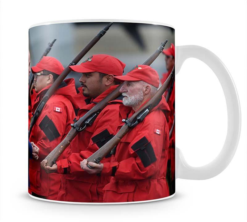 Prince William greeted by Canadian Rangers on Canadian tour Mug - Canvas Art Rocks - 1