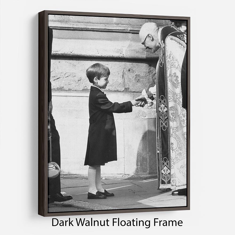 Prince William greeting the Dean of St Georges Chapel Floating Frame Canvas