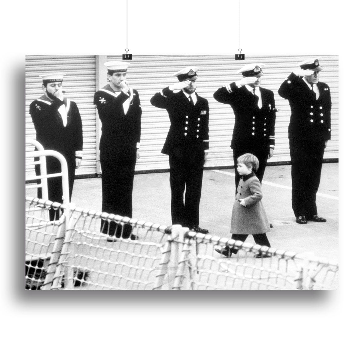 Prince William visiting the Royal Navy as a small child Canvas Print or Poster - Canvas Art Rocks - 2