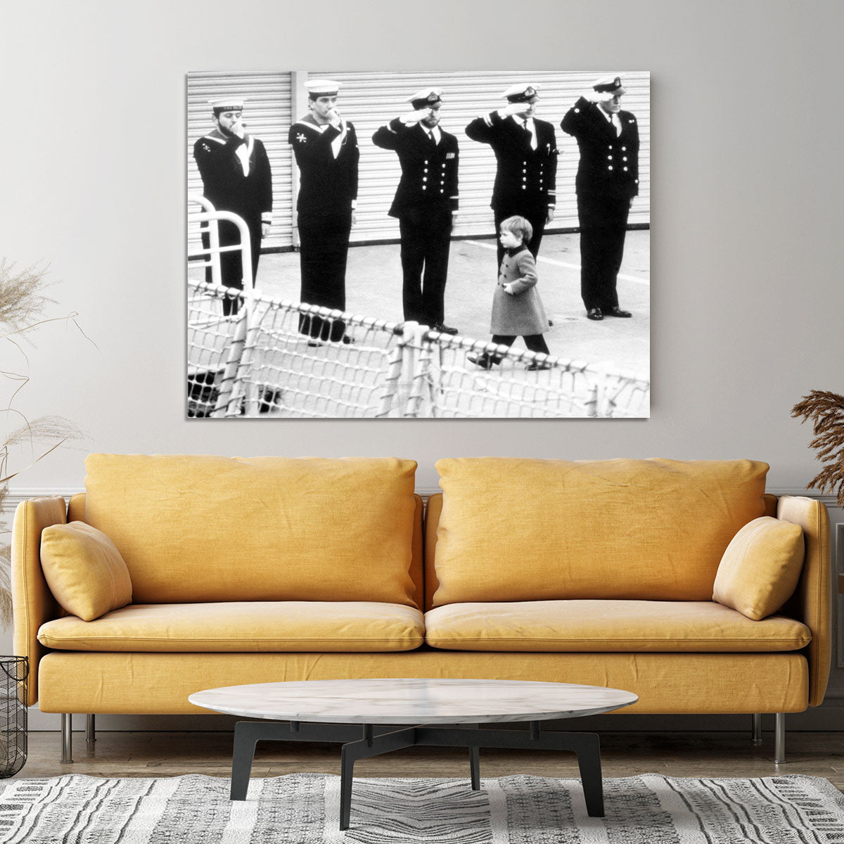 Prince William visiting the Royal Navy as a small child Canvas Print or Poster - Canvas Art Rocks - 4