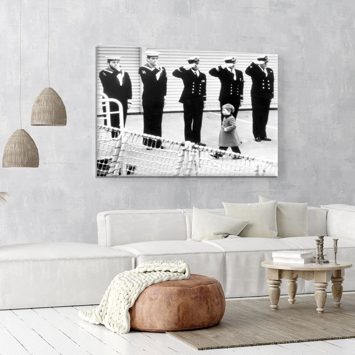 Prince William visiting the Royal Navy as a small child Canvas Print or Poster - Canvas Art Rocks - 6