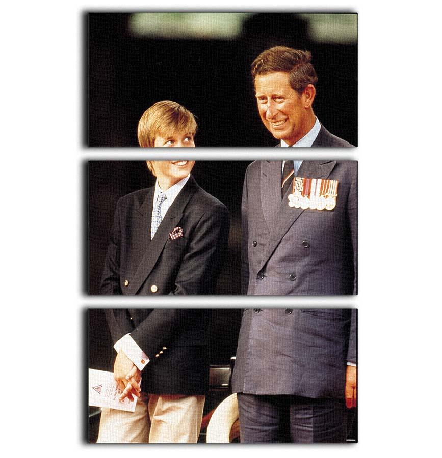 Prince William with Prince Charles at a VJ Parade 3 Split Panel Canvas Print - Canvas Art Rocks - 1