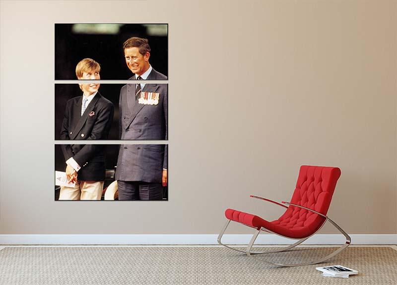 Prince William with Prince Charles at a VJ Parade 3 Split Panel Canvas Print - Canvas Art Rocks - 2