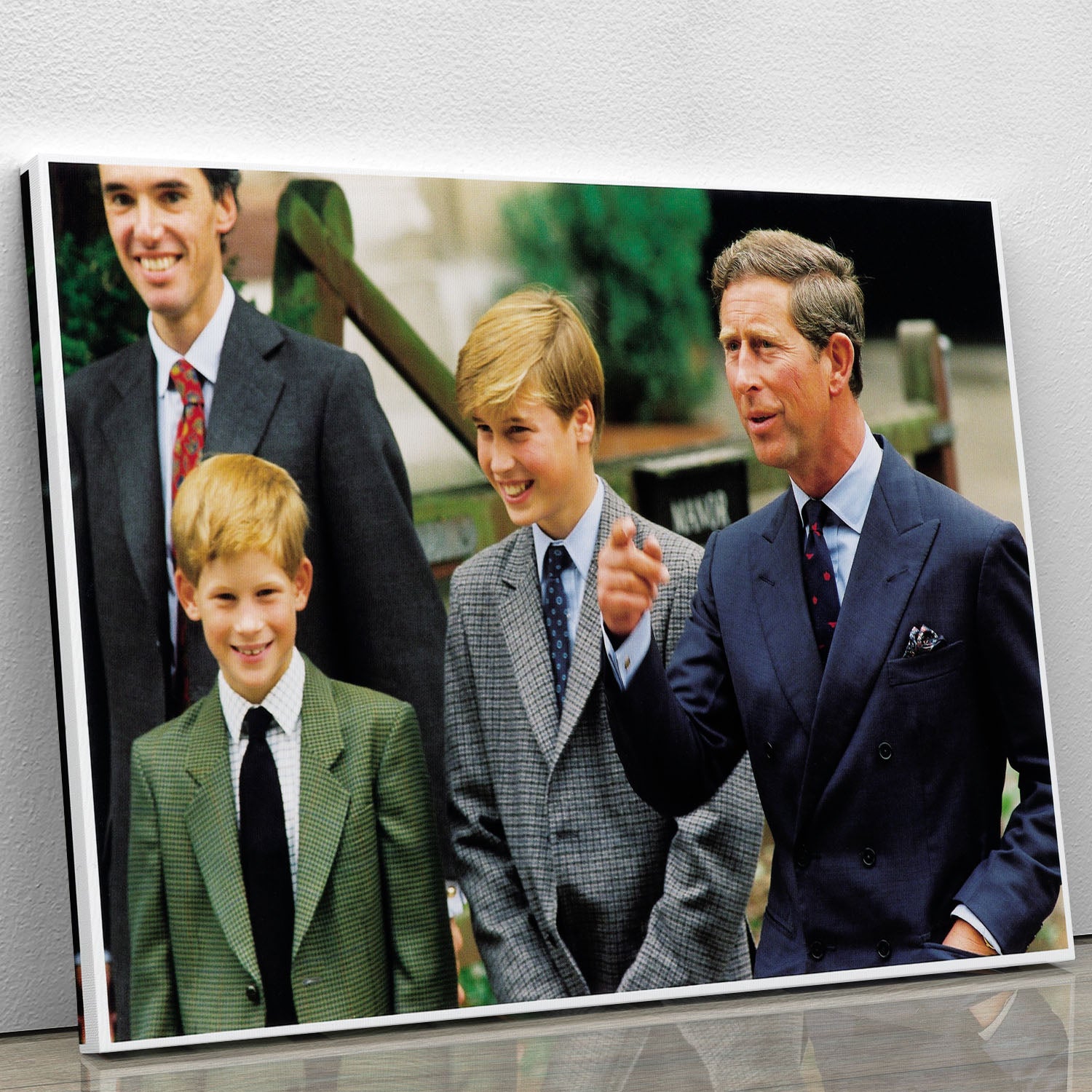 Prince Williams first day at Eton with Prince Charles Canvas Print or Poster - Canvas Art Rocks - 1