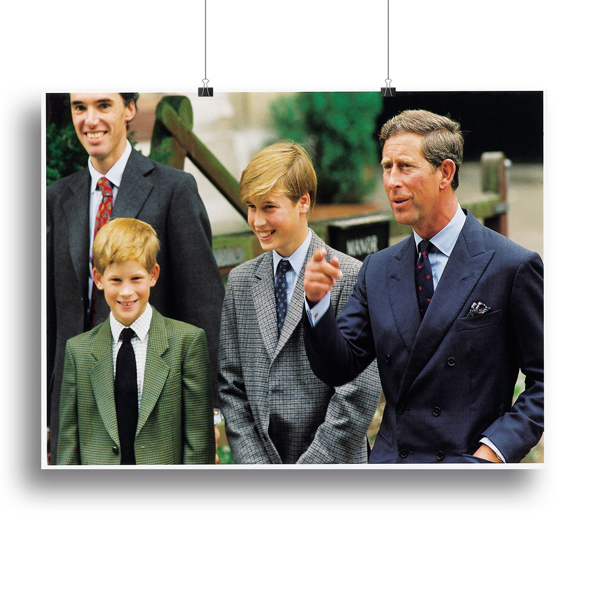 Prince Williams first day at Eton with Prince Charles Canvas Print or Poster - Canvas Art Rocks - 2