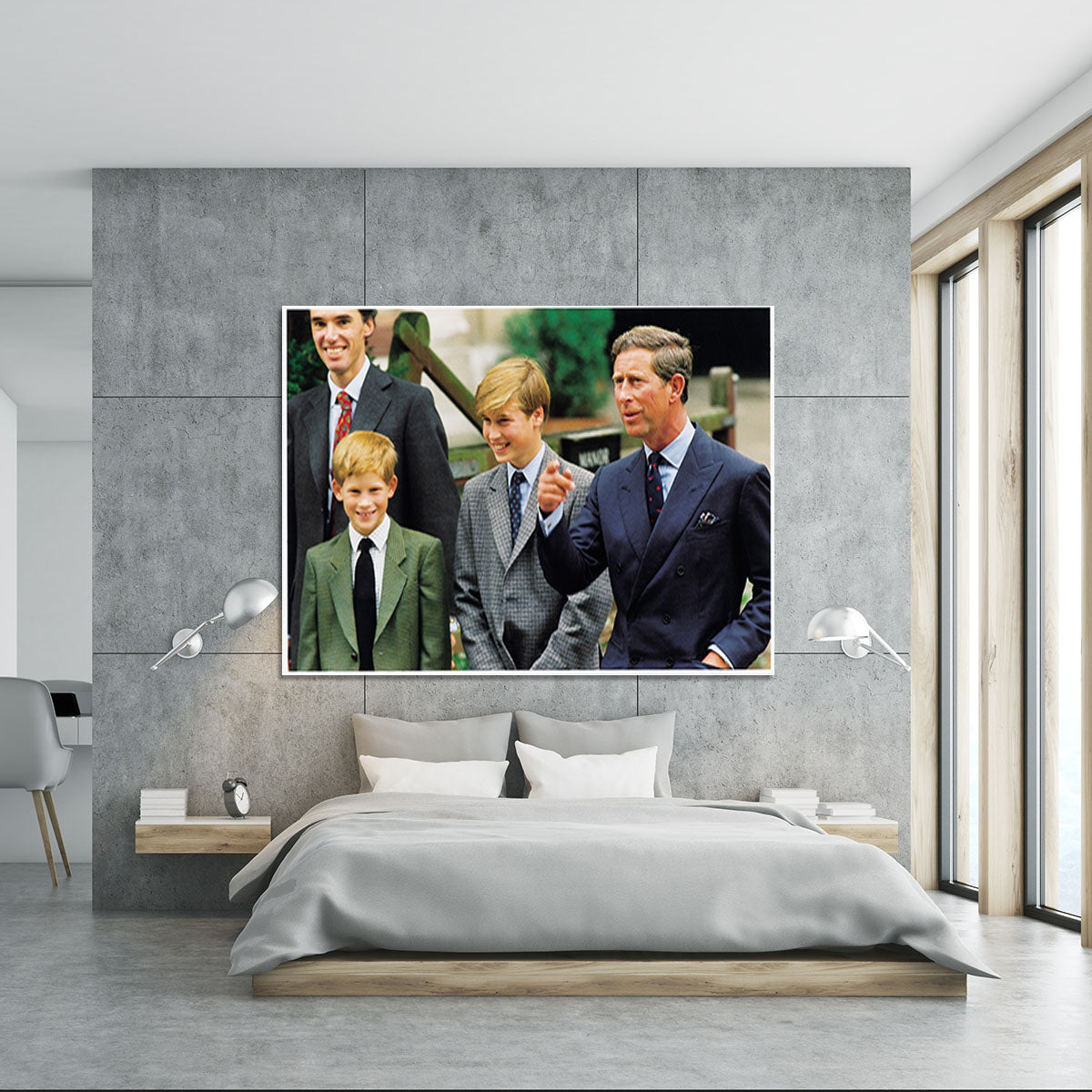 Prince Williams first day at Eton with Prince Charles Canvas Print or Poster - Canvas Art Rocks - 5