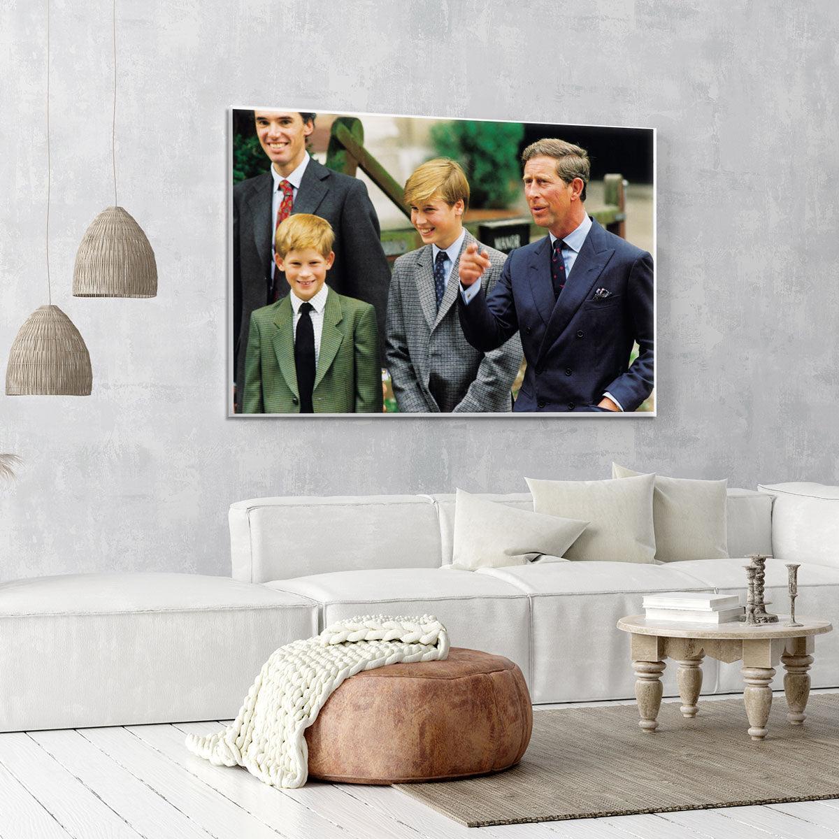 Prince Williams first day at Eton with Prince Charles Canvas Print or Poster - Canvas Art Rocks - 6