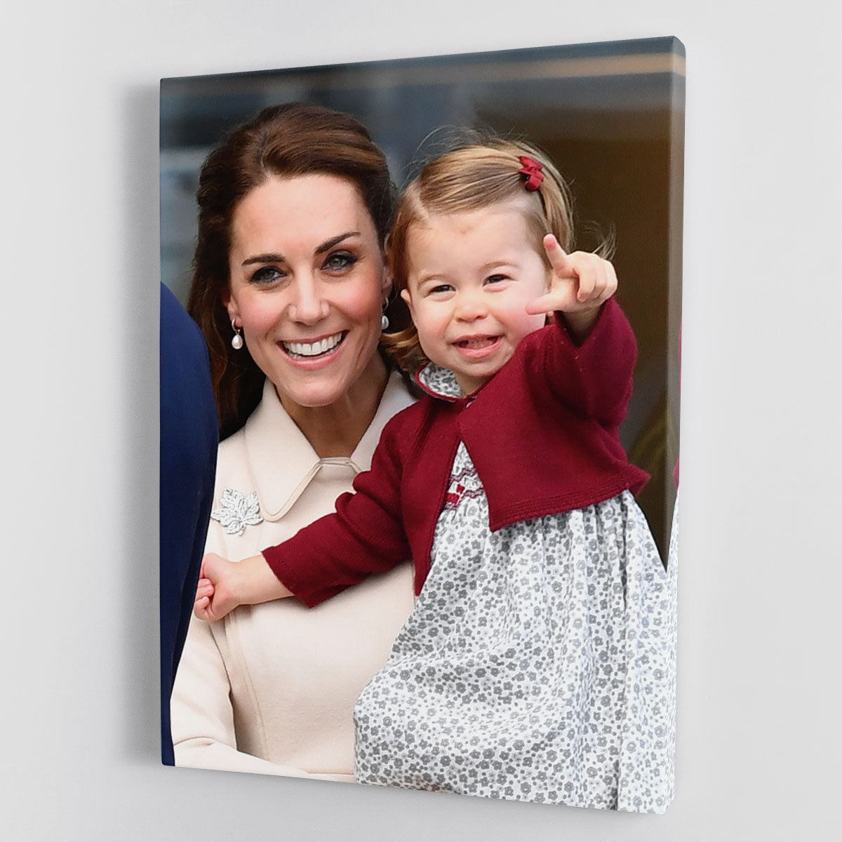 Princess Charlotte held by her mother Kate Canvas Print or Poster - Canvas Art Rocks - 1