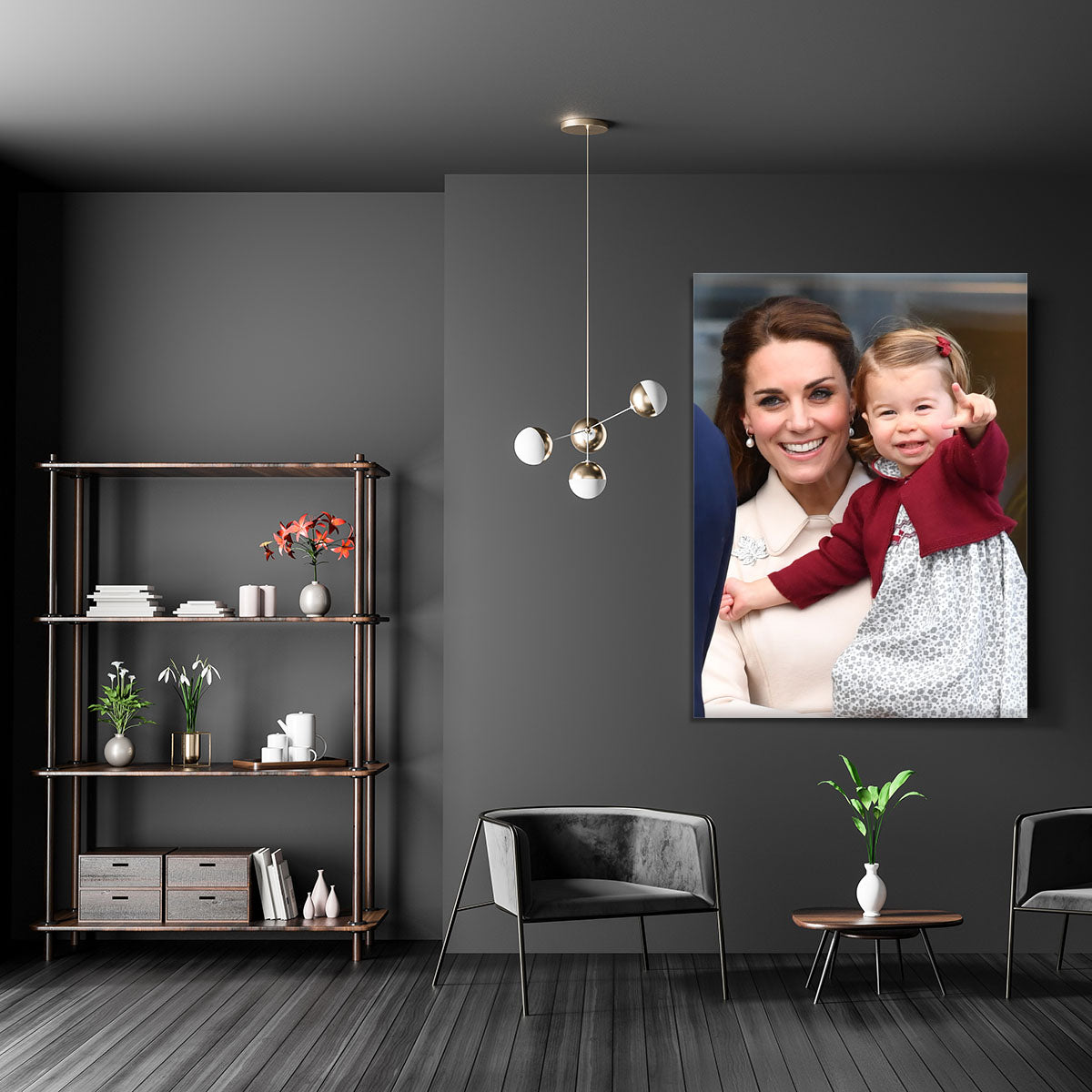 Princess Charlotte held by her mother Kate Canvas Print or Poster - Canvas Art Rocks - 5