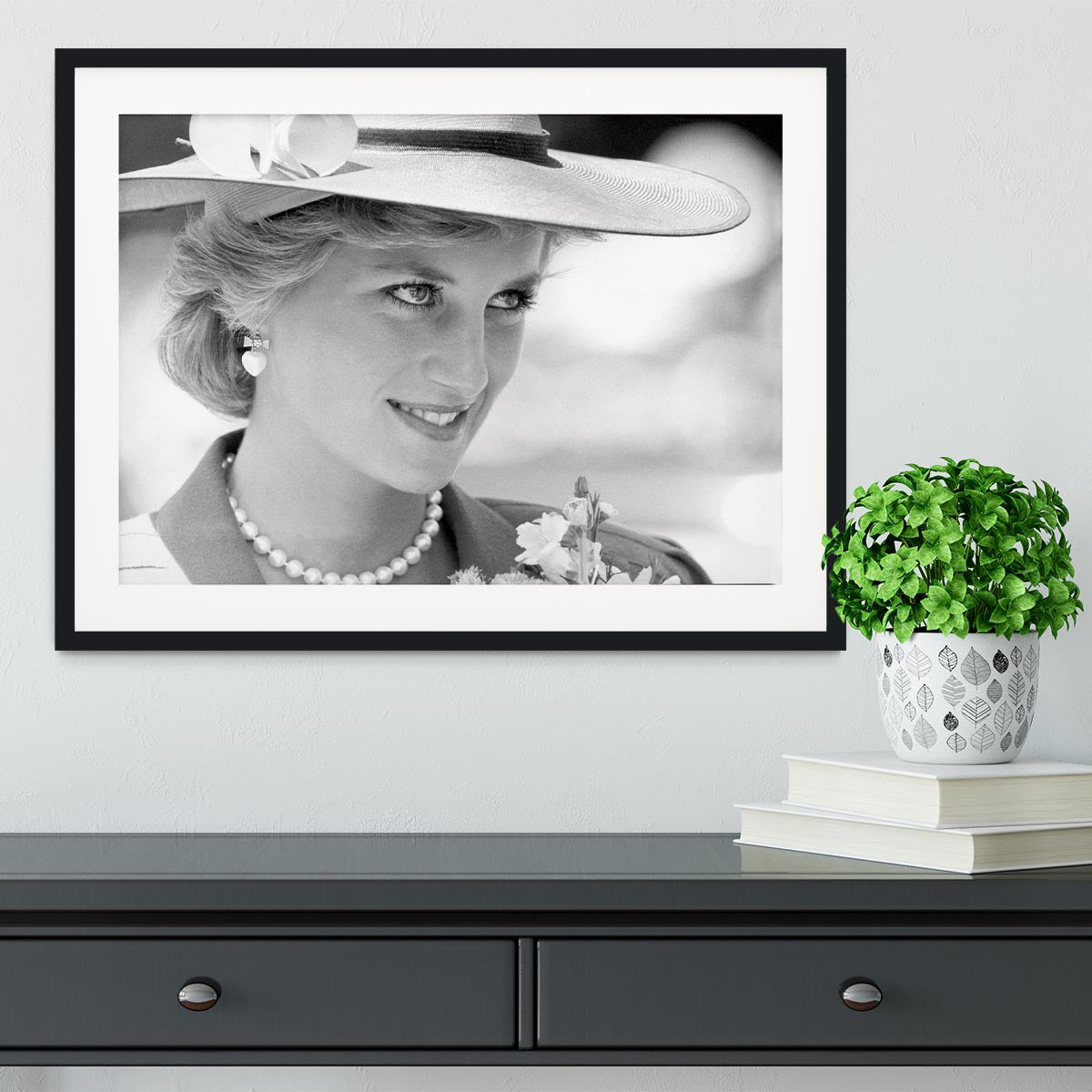 Princess Diana arrives at church in Melbourne Australia Framed Print - Canvas Art Rocks - 1