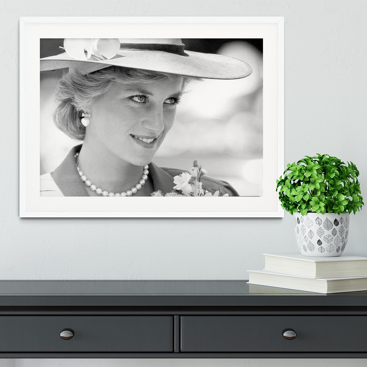 Princess Diana arrives at church in Melbourne Australia Framed Print - Canvas Art Rocks - 5