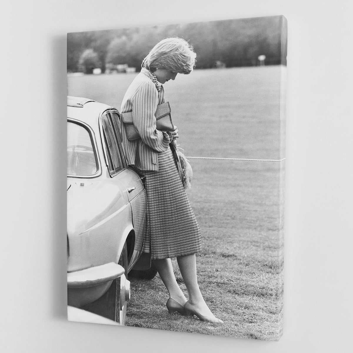 Princess Diana at a polo match Canvas Print or Poster - Canvas Art Rocks - 1