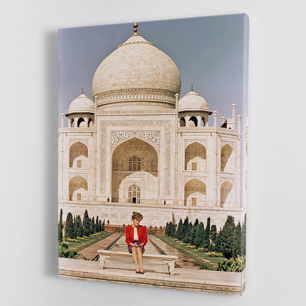 Princess Diana at the Taj Mahal in India Canvas Print or Poster - Canvas Art Rocks - 1
