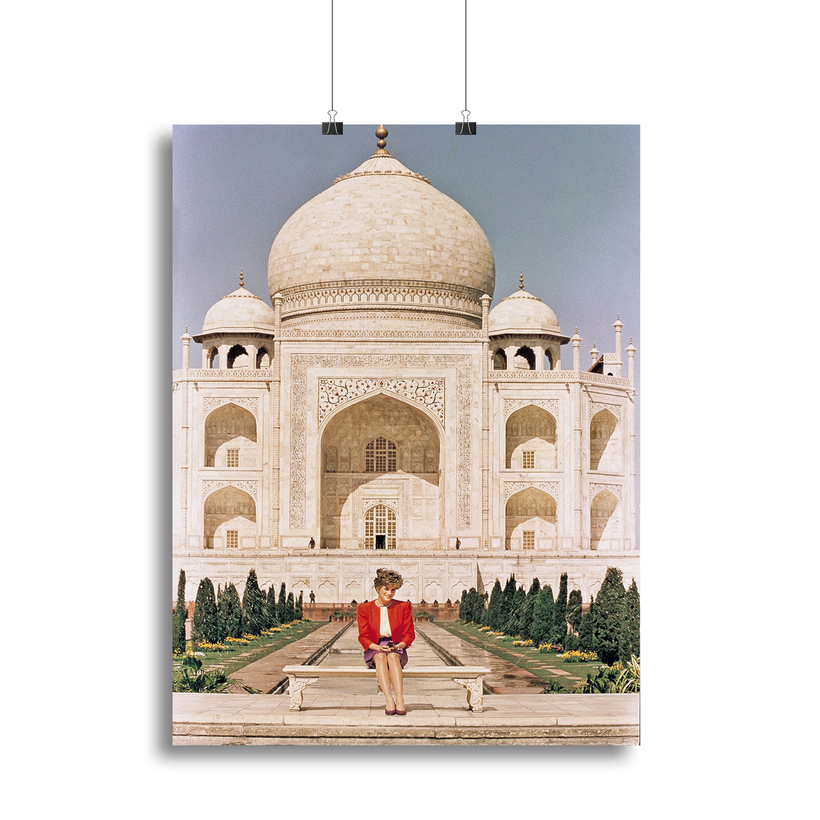 Princess Diana at the Taj Mahal in India Canvas Print or Poster - Canvas Art Rocks - 2