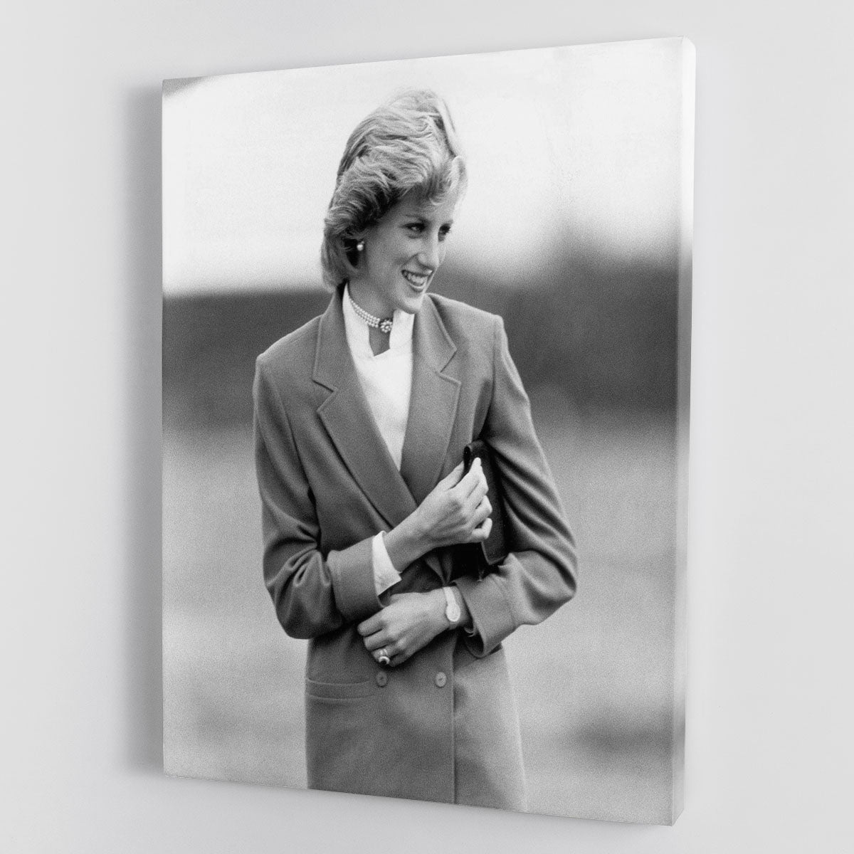 Princess Diana in Bedfordshire visiting disabled children Canvas Print or Poster - Canvas Art Rocks - 1