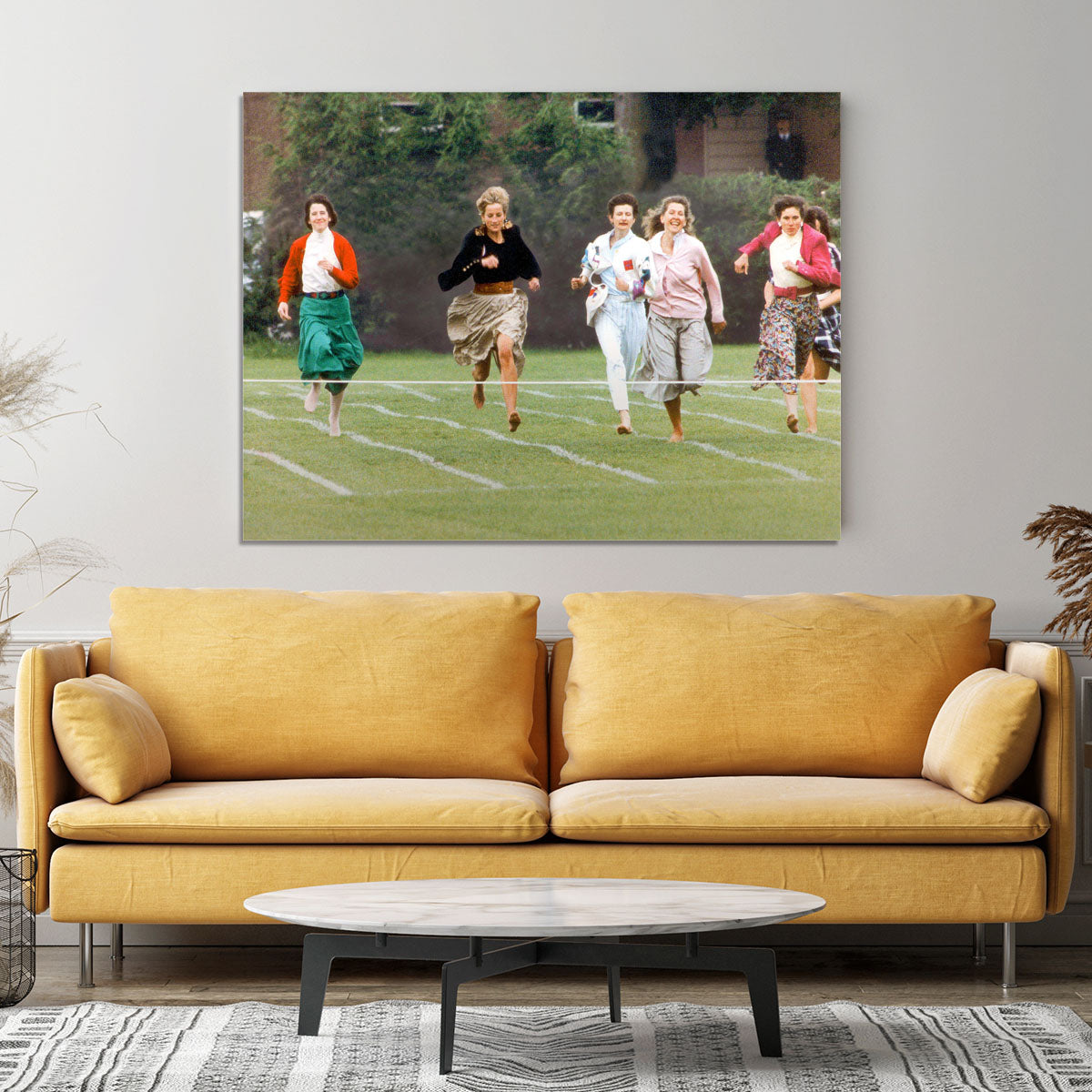 Princess Diana in the mothers race at Harrys school Canvas Print or Poster - Canvas Art Rocks - 4