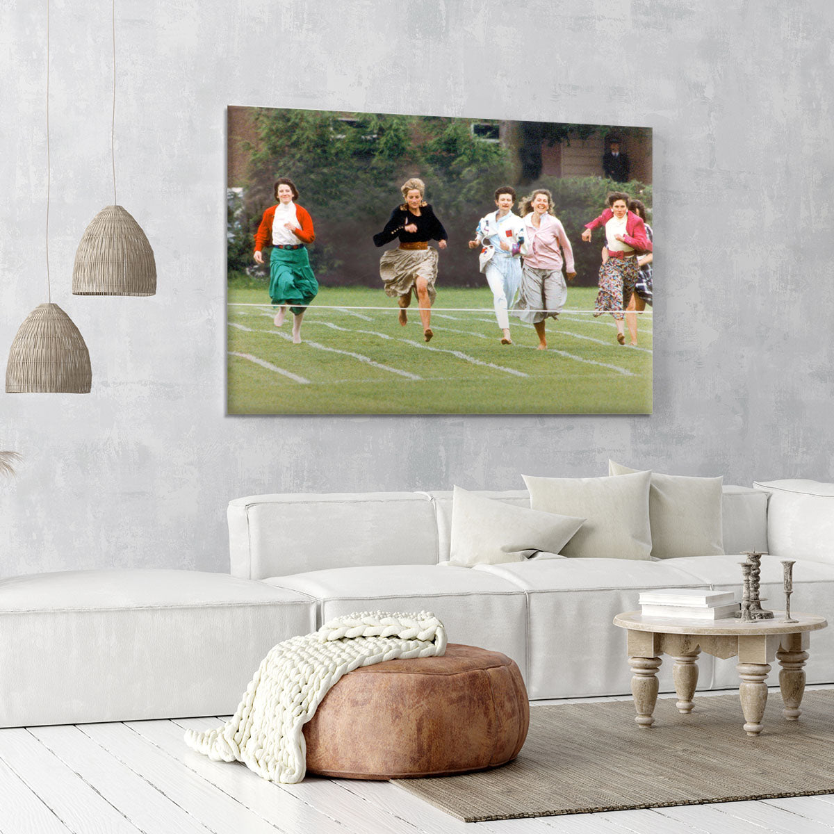 Princess Diana in the mothers race at Harrys school Canvas Print or Poster - Canvas Art Rocks - 6