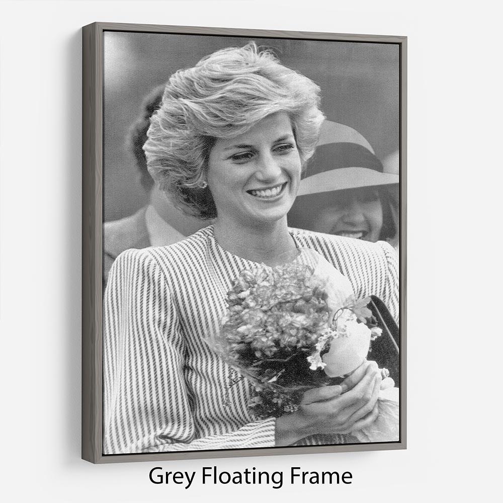 Princess Diana walkabout in Puckapunyal near Melbourne Floating Frame Canvas