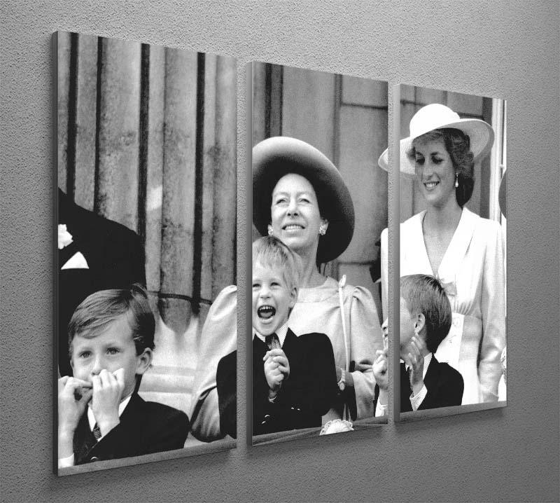 Princess Diana with Prince Harry watching Trooping the Colour 3 Split Panel Canvas Print - Canvas Art Rocks - 2
