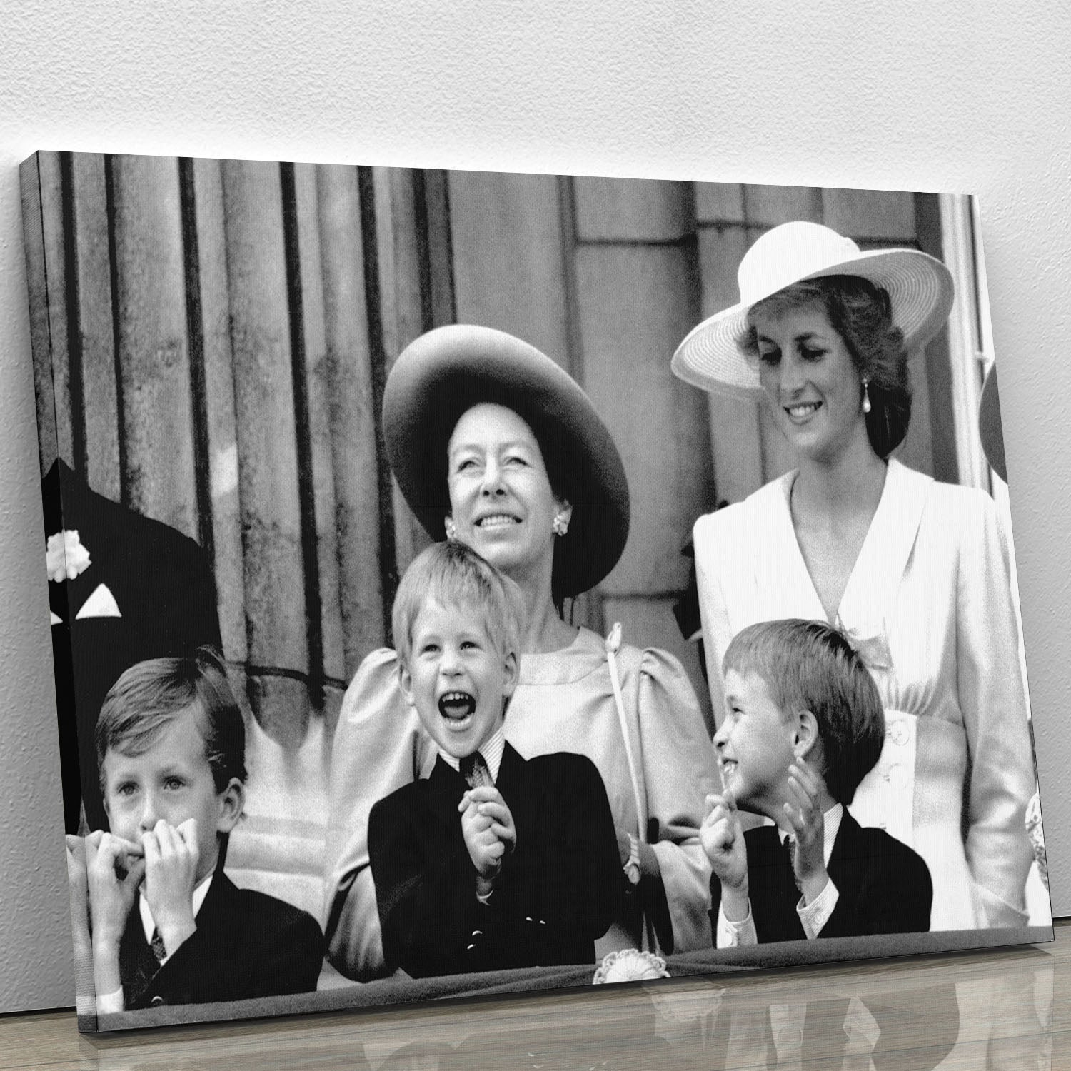 Princess Diana with Prince Harry watching Trooping the Colour Canvas Print or Poster - Canvas Art Rocks - 1