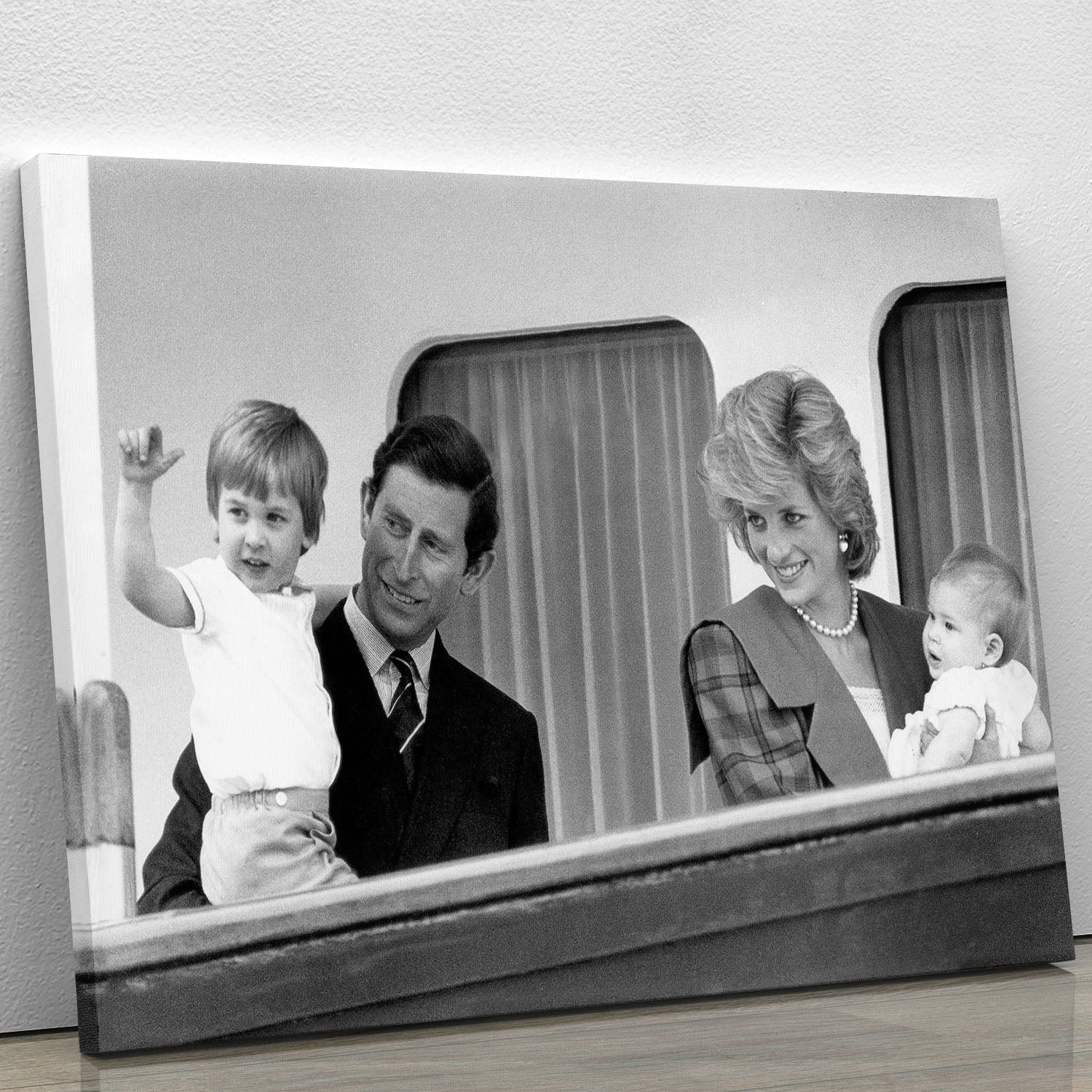 Princess Diana with family aboard the Royal Yacht Britannia Canvas Print or Poster - Canvas Art Rocks - 1