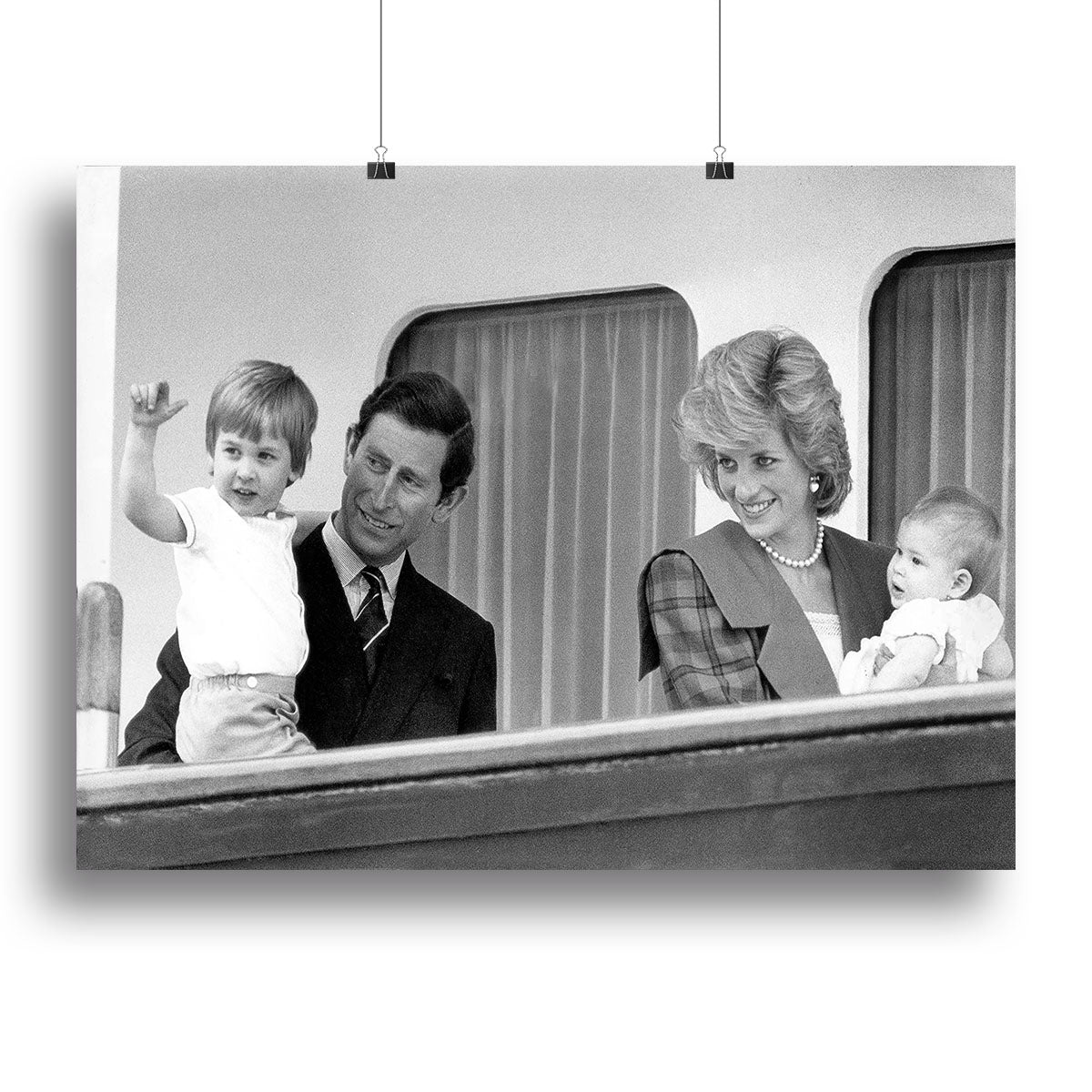 Princess Diana with family aboard the Royal Yacht Britannia Canvas Print or Poster - Canvas Art Rocks - 2