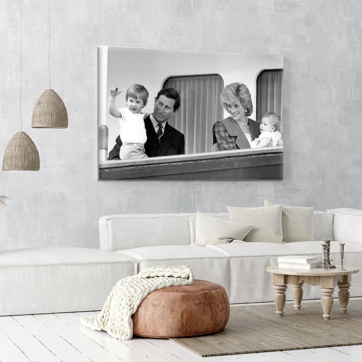 Princess Diana with family aboard the Royal Yacht Britannia Canvas Print or Poster - Canvas Art Rocks - 6