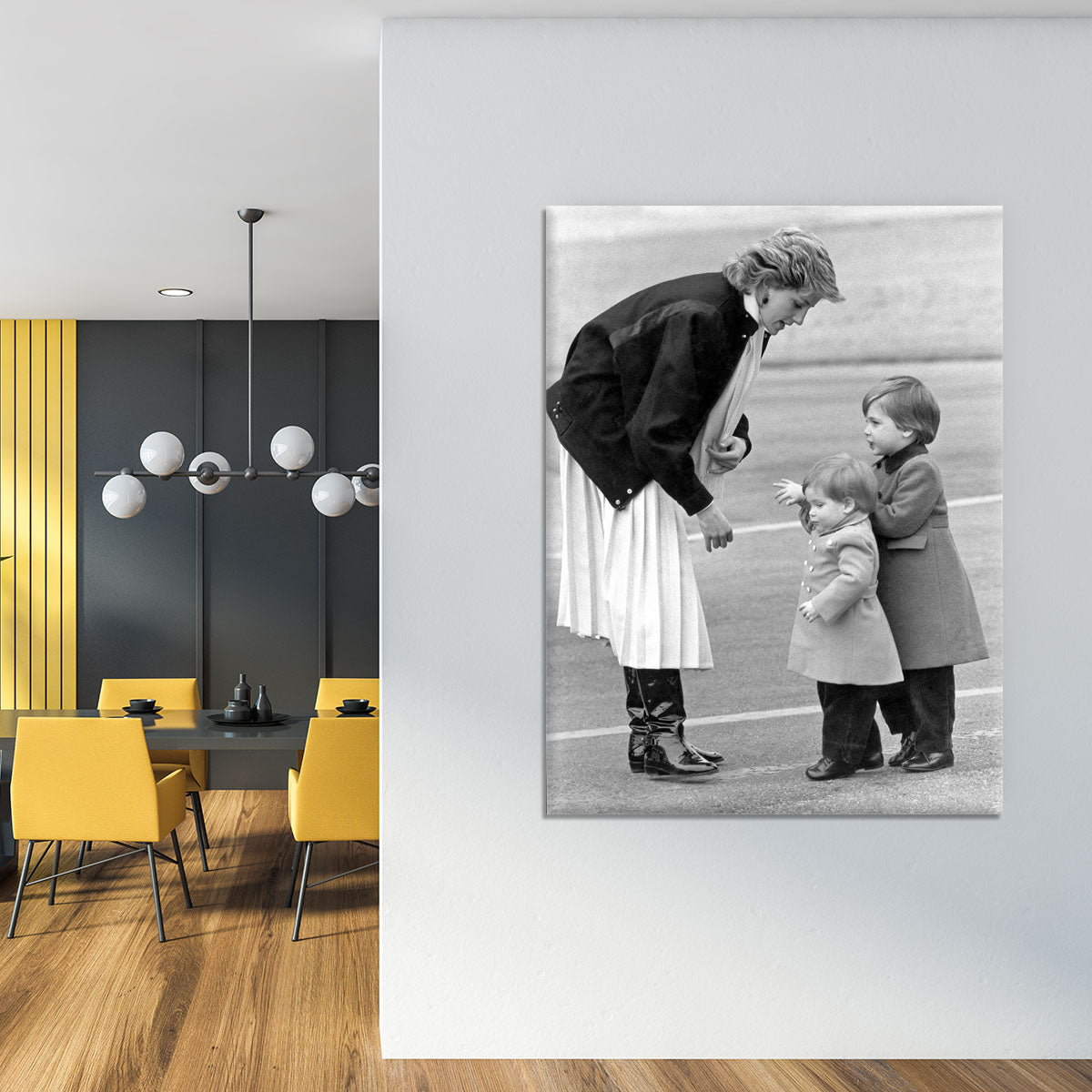Princess Diana with little Prince Harry and Prince William Canvas Print or Poster - Canvas Art Rocks - 4