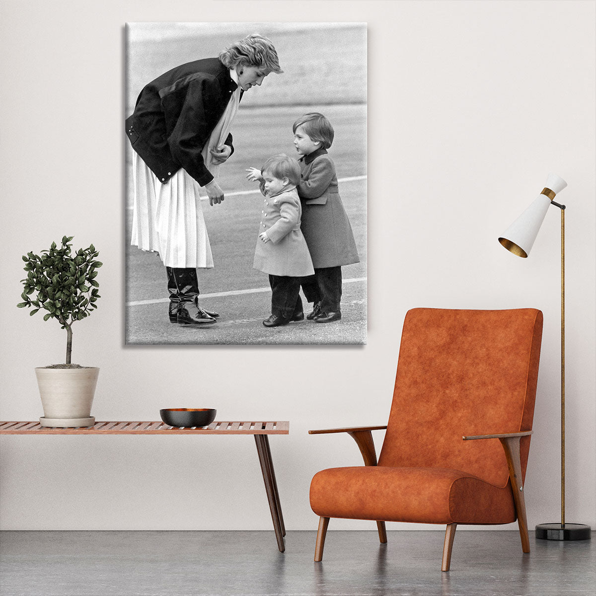 Princess Diana with little Prince Harry and Prince William Canvas Print or Poster - Canvas Art Rocks - 6