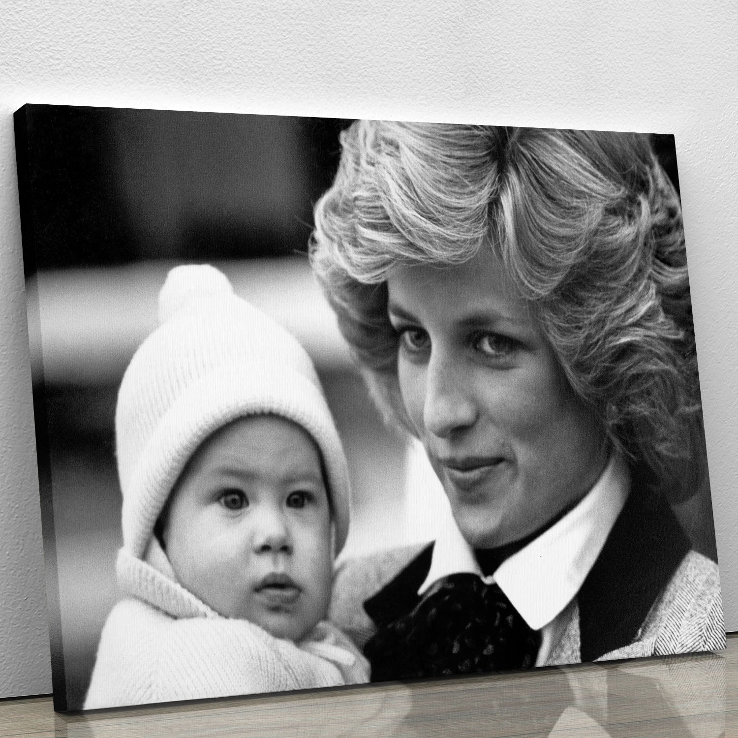 Princess Diana with six month old Prince Harry Canvas Print or Poster - Canvas Art Rocks - 1